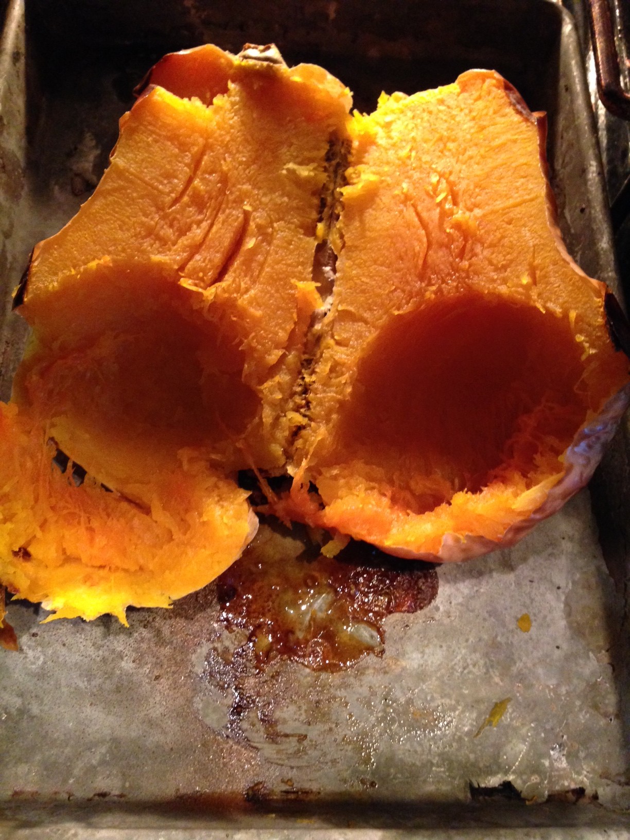 grass how squash flesh add little the a into a and  cooked to Scoop  butter pot fed cook butternut  halves